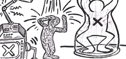 Keith Haring, Composition, Against All Odds, Lithograph