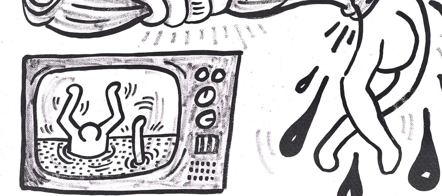 Keith Haring, Composition, Against All Odds, Lithograph