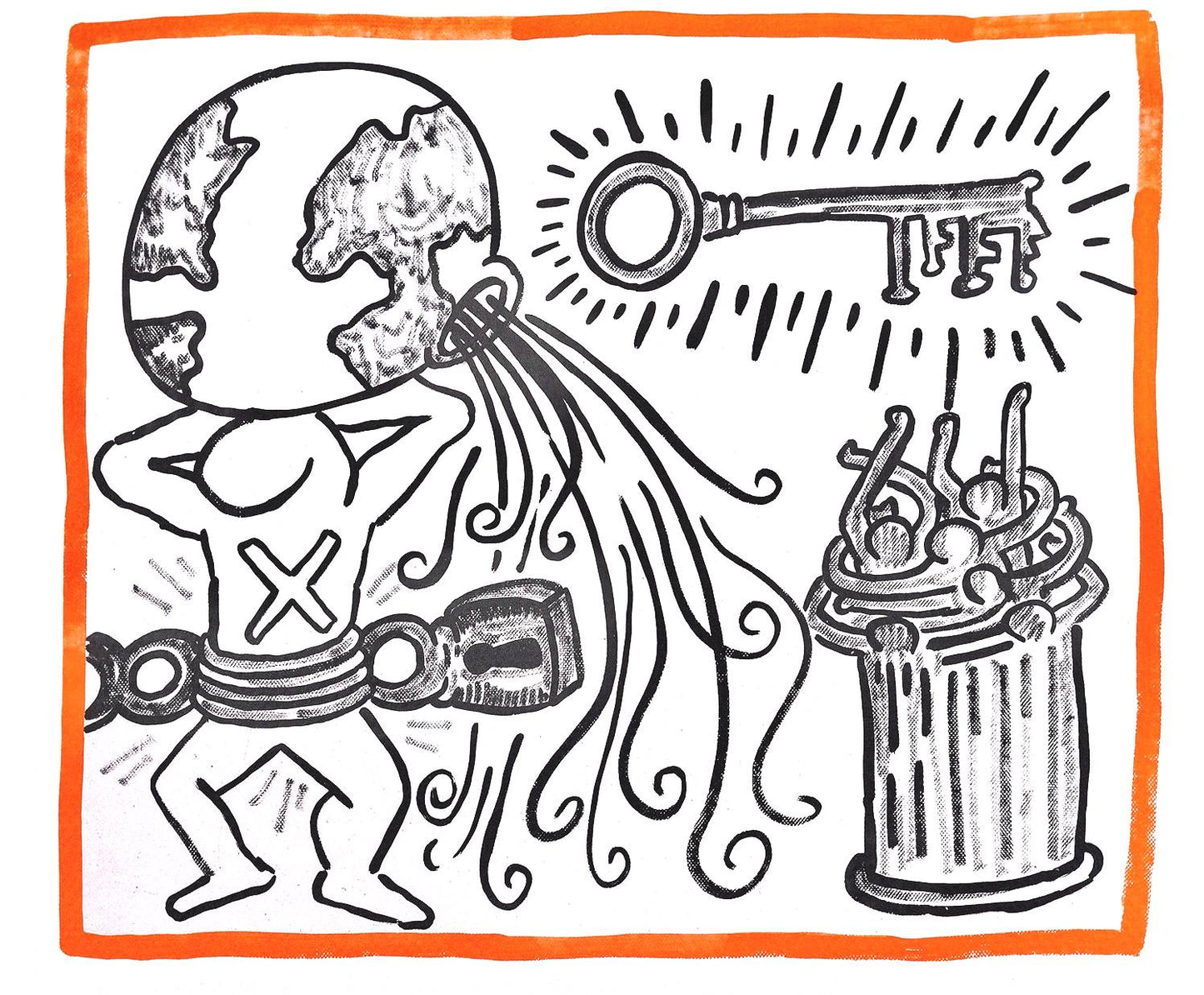 Keith Haring, Composition, Against All Odds, Lithograph