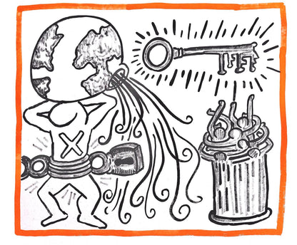 Keith Haring, Composition, Against All Odds, Lithograph