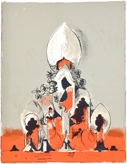 Graham Sutherland, The Cathedral I (Tassi 160), San Lazzaro Et Ses Amis, Xxe Sicle, Lithograph