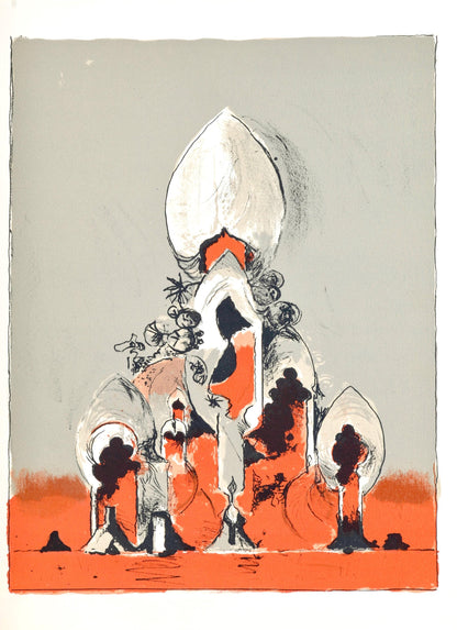Graham Sutherland, The Cathedral I (Tassi 160), San Lazzaro Et Ses Amis, Xxe Sicle, Lithograph