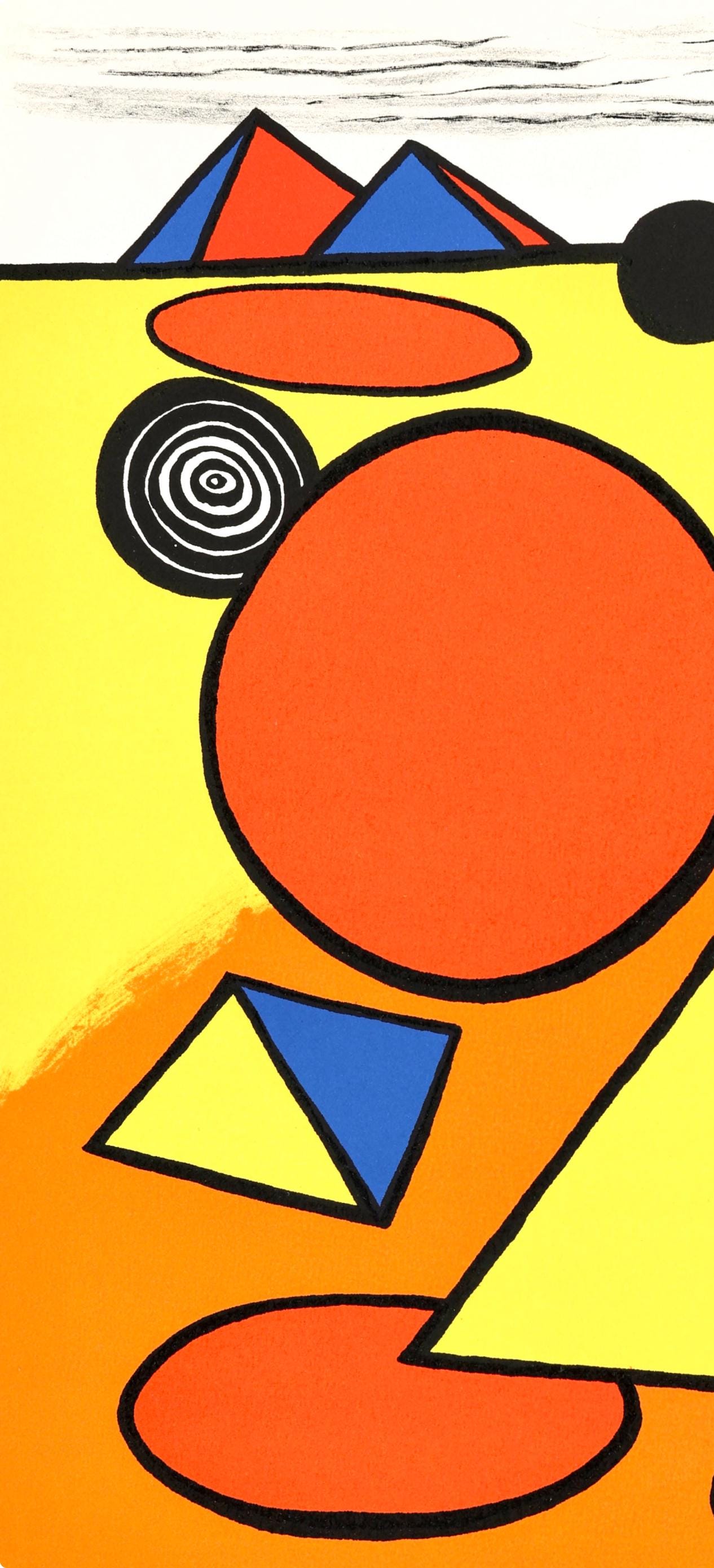 Alexander Calder, Composition, San Lazzaro Et Ses Amis, Xxe Sicle, Lithograph