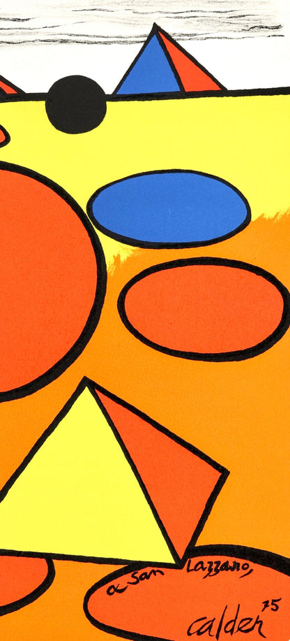 Alexander Calder, Composition, San Lazzaro Et Ses Amis, Xxe Sicle, Lithograph