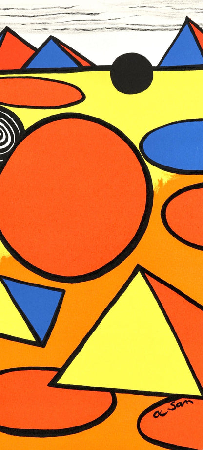 Alexander Calder, Composition, San Lazzaro Et Ses Amis, Xxe Sicle, Lithograph