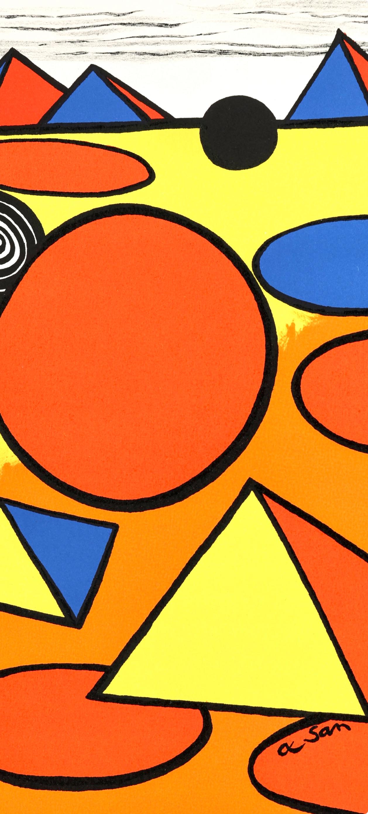 Alexander Calder, Composition, San Lazzaro Et Ses Amis, Xxe Sicle, Lithograph