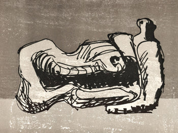 Henry Moore, Reclining Figure (Cramer 366), San Lazzaro Et Ses Amis, Xxe Sicle, Lithograph
