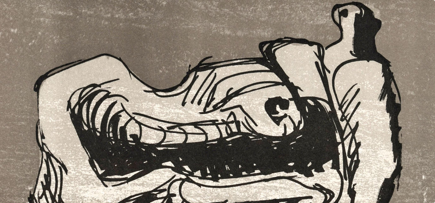 Henry Moore, Reclining Figure (Cramer 366), San Lazzaro Et Ses Amis, Xxe Sicle, Lithograph