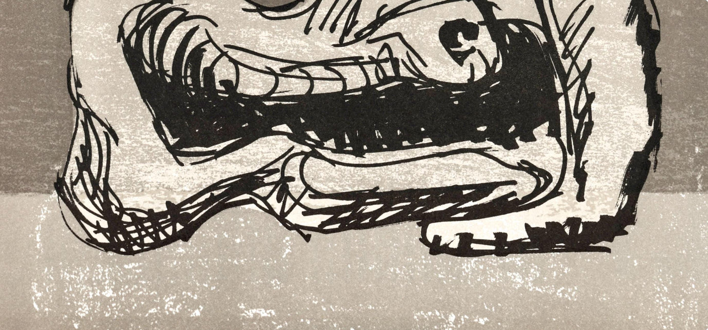 Henry Moore, Reclining Figure (Cramer 366), San Lazzaro Et Ses Amis, Xxe Sicle, Lithograph