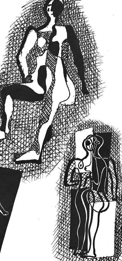 Pablo Picasso, Composition (Johnson/ Vollard 193; Monod 10485), Hlne chez Archimde, Woodcut