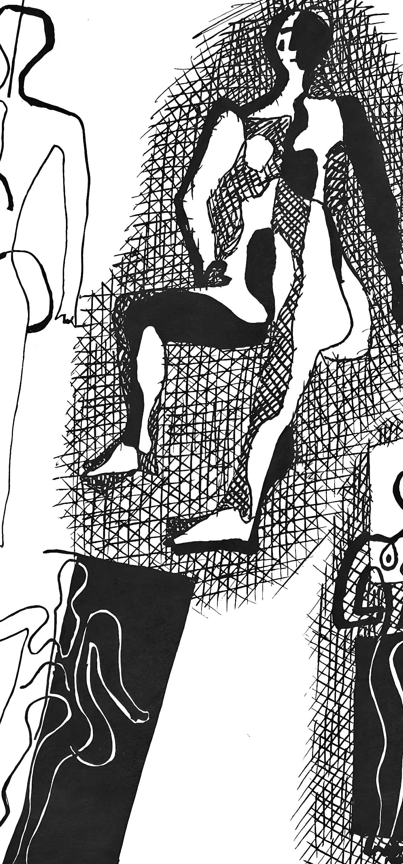 Pablo Picasso, Composition (Johnson/ Vollard 193; Monod 10485), Hlne chez Archimde, Woodcut