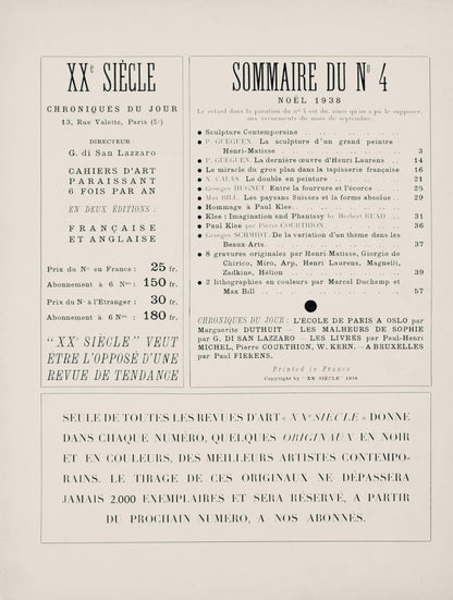 Ossip Zadkine, Composition, Socit Internationale D'Art Xxe Sicle, Linocut