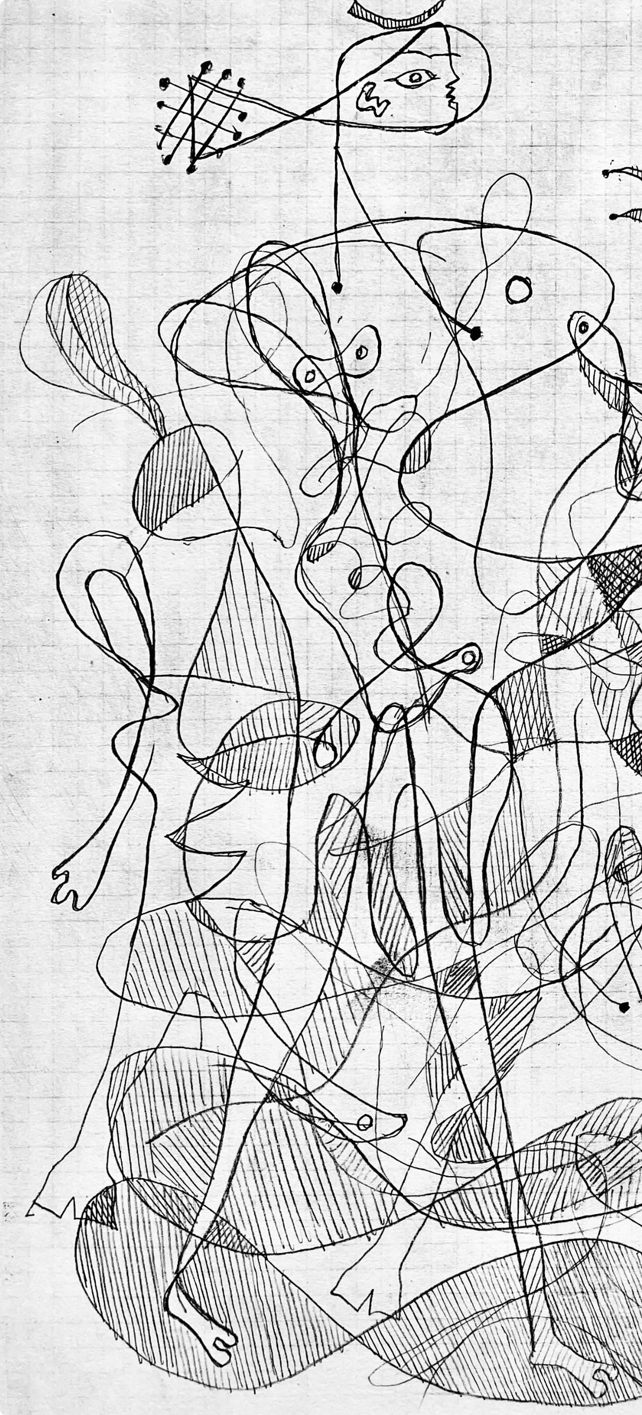 Georges Braque, Composition, Hsiode, Thogonie, Derrire Le Miroir, Lithograph