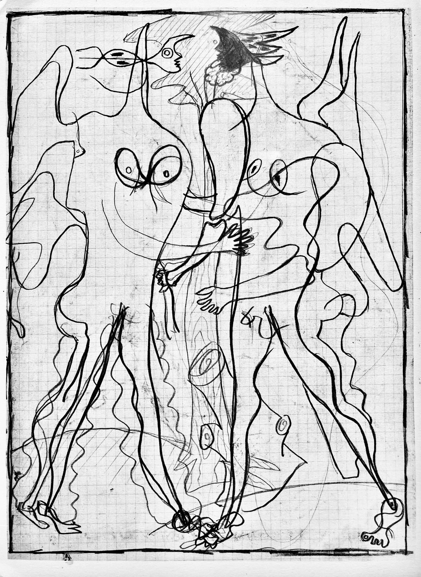 Georges Braque, Composition, Hsiode, Thogonie, Derrire Le Miroir, Lithograph