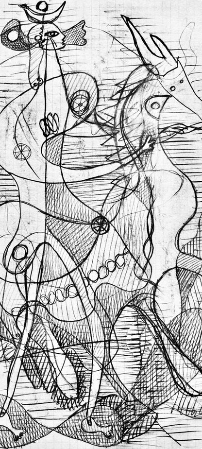 Georges Braque, Composition, Hsiode, Thogonie, Derrire Le Miroir, Lithograph