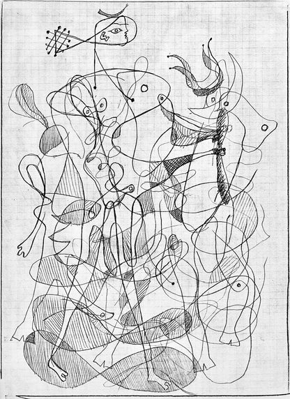 Georges Braque, Composition, Hsiode, Thogonie, Derrire Le Miroir, Lithograph