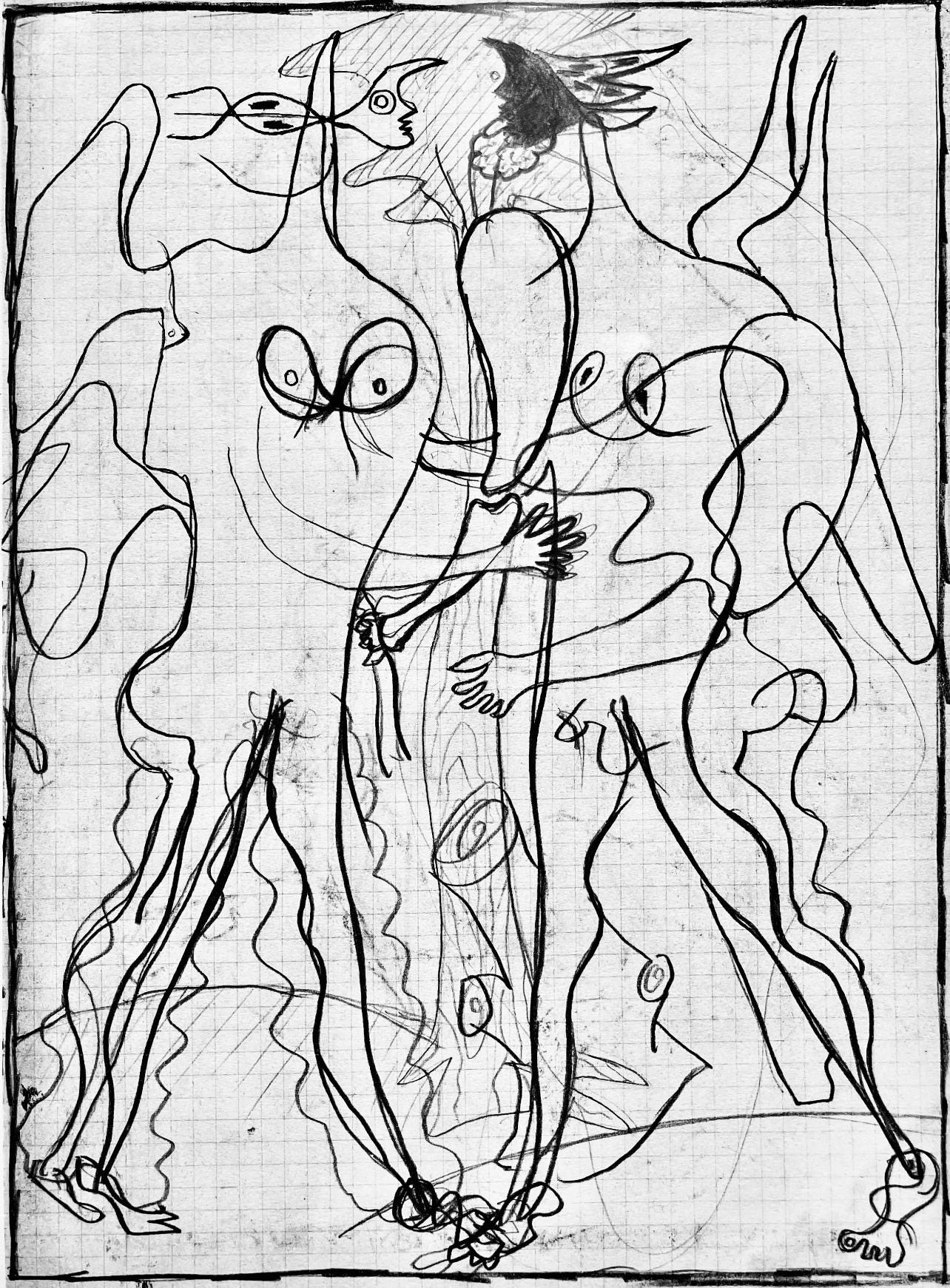 Georges Braque, Composition, Hsiode, Thogonie, Derrire Le Miroir, Lithograph