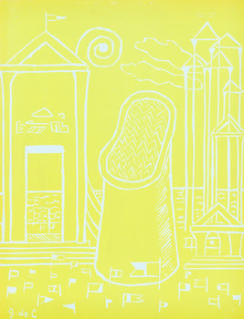 Giorgio De Chirico, Cabina Misteriosa, Socit Internationale D'Art Xxe Sicle, Linocut