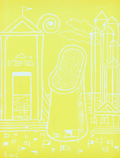 Giorgio De Chirico, Cabina Misteriosa, Socit Internationale D'Art Xxe Sicle, Linocut