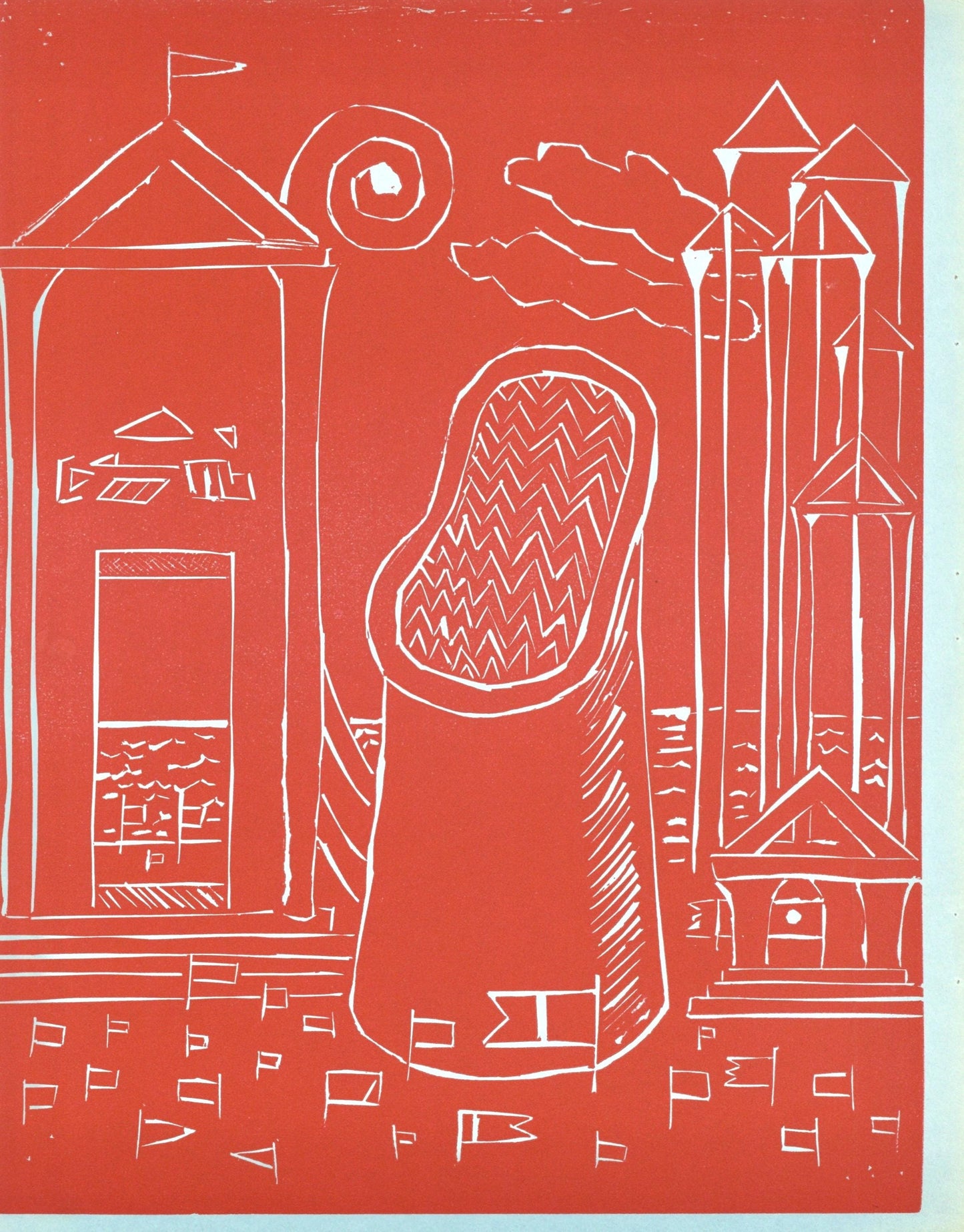 Giorgio De Chirico, Cabina Misteriosa, Socit Internationale D'Art Xxe Sicle, Linocut