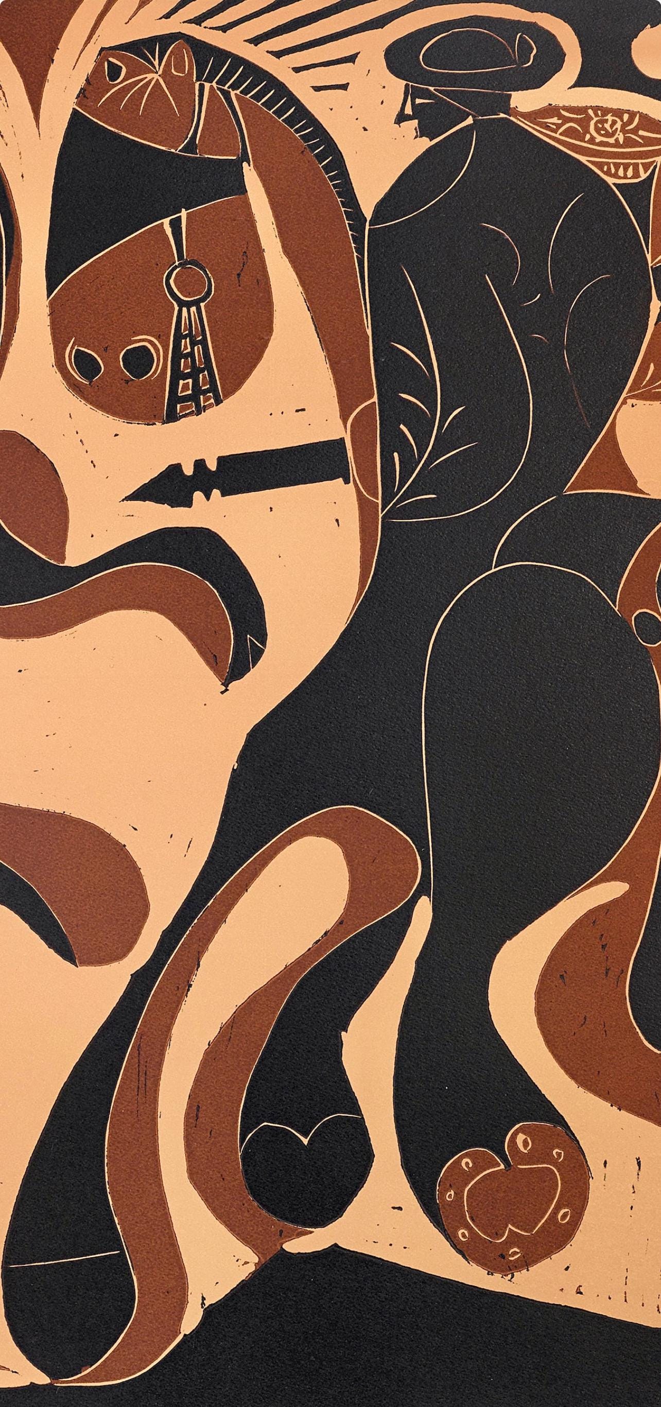 Pablo Picasso, Aprs Le Pique (Orozco 214), Grabados Al Linleo, Linocut