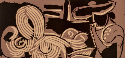 Pablo Picasso, Femme Couche Et Homme (Orozco 214), Grabados Al Linleo, Linocut