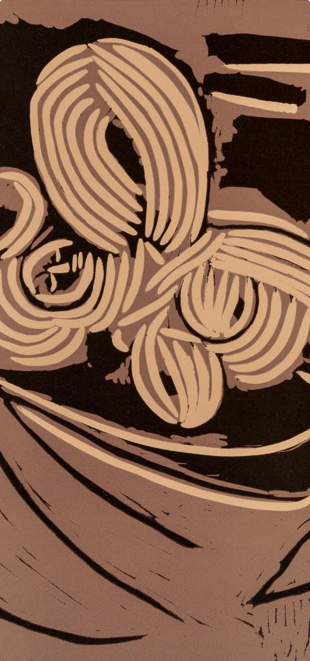 Pablo Picasso, Femme Couche Et Homme (Orozco 214), Grabados Al Linleo, Linocut