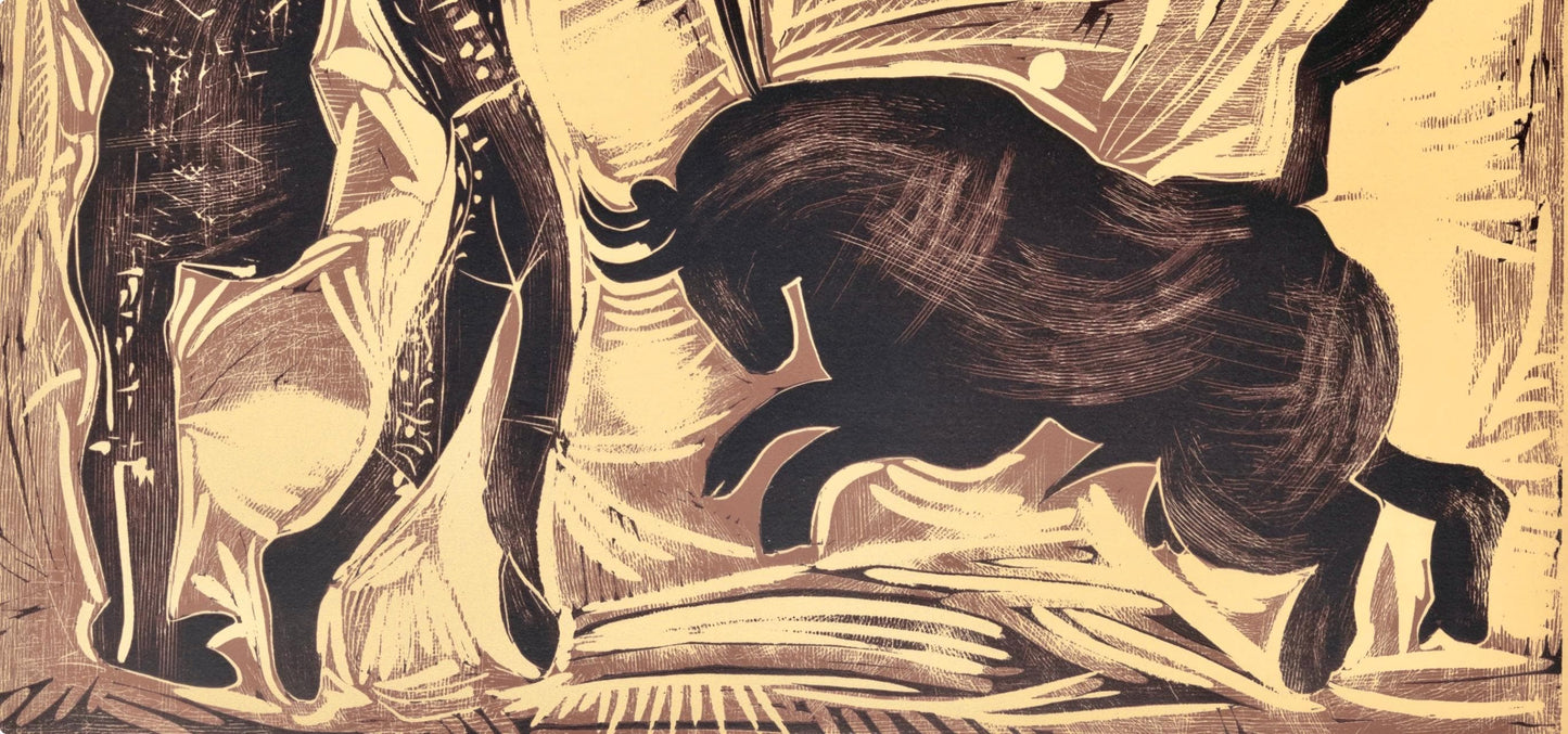 Pablo Picasso, Les Banderilles (Orozco 214), Grabados Al Linleo, Linocut