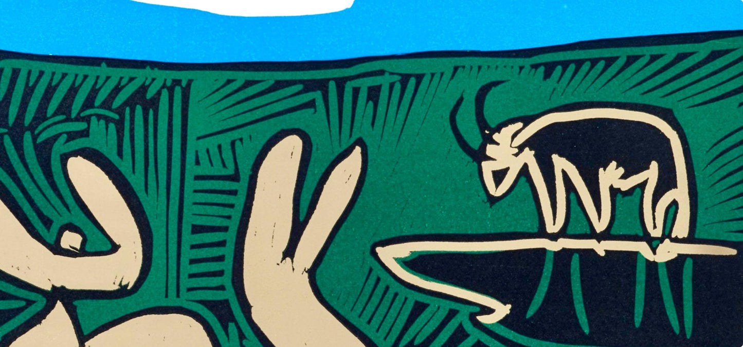 Pablo Picasso, Bacchanale L'Acrobate (Orozco 214), Grabados Al Linleo, Linocut