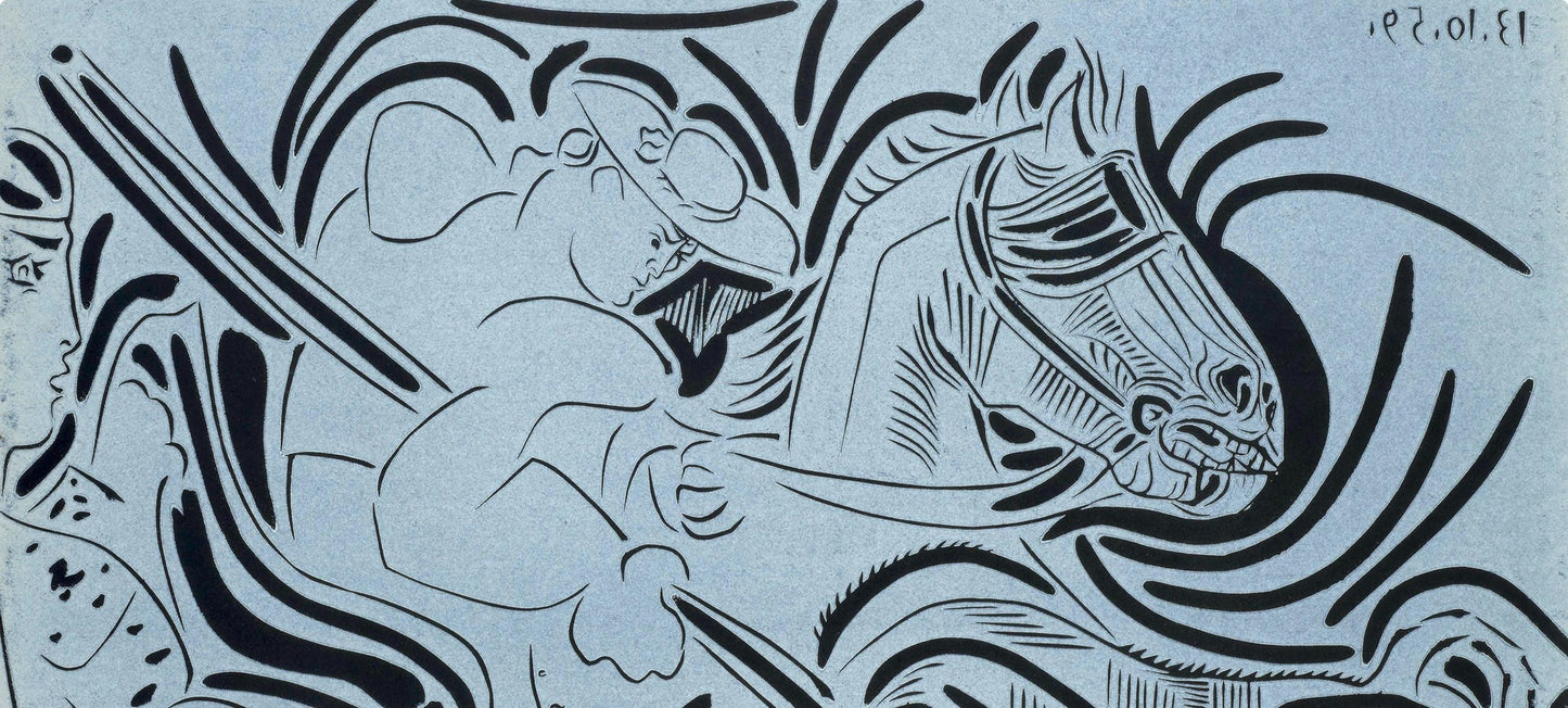Pablo Picasso, Pique (Orozco 214), Grabados Al Linleo, Linocut