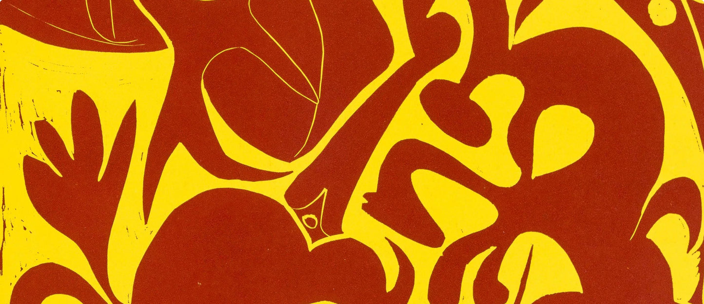 Pablo Picasso, Rouge Et Jaune (Orozco 214), Grabados Al Linleo, Linocut