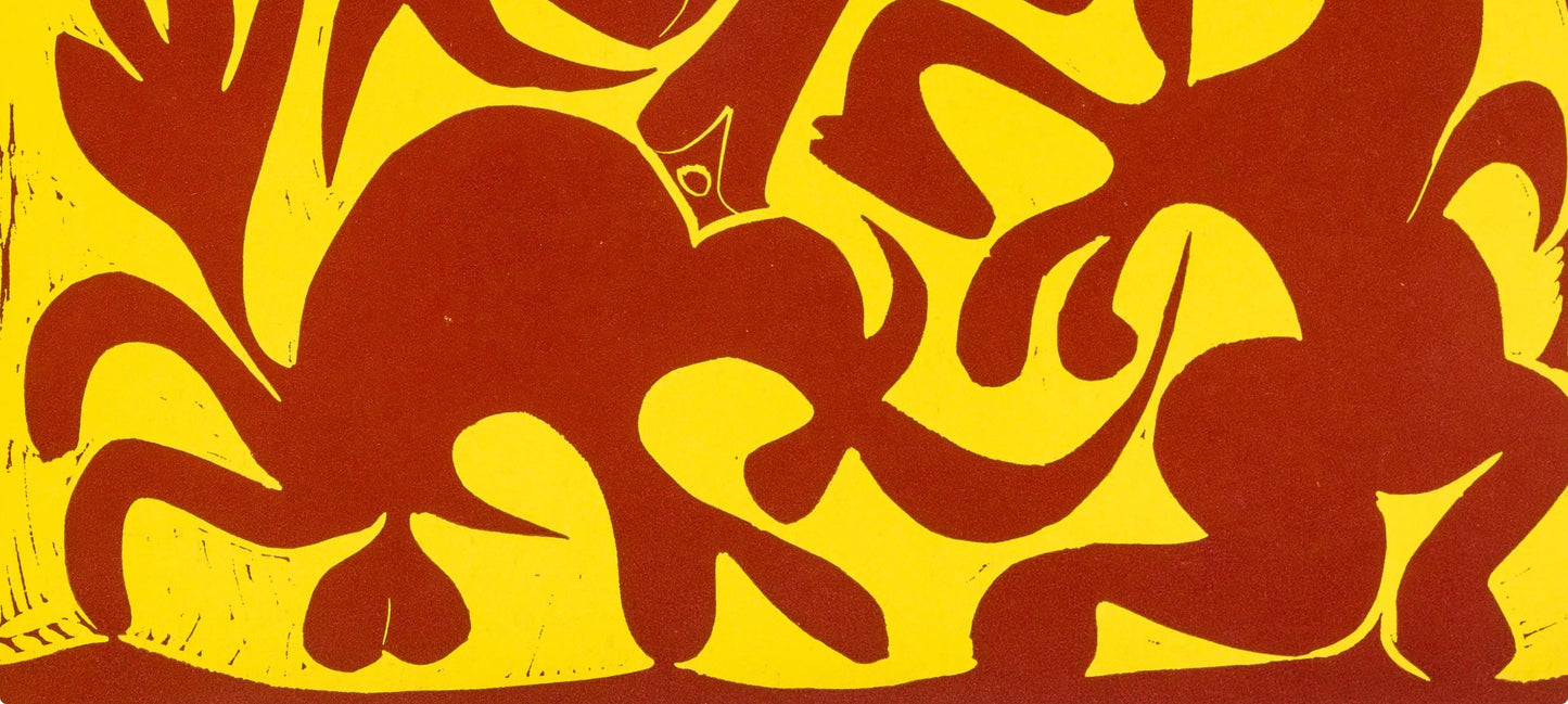 Pablo Picasso, Rouge Et Jaune (Orozco 214), Grabados Al Linleo, Linocut