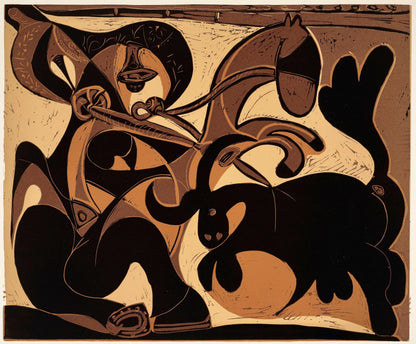 Pablo Picasso, Pique (Orozco 214), Grabados Al Linleo, Linocut