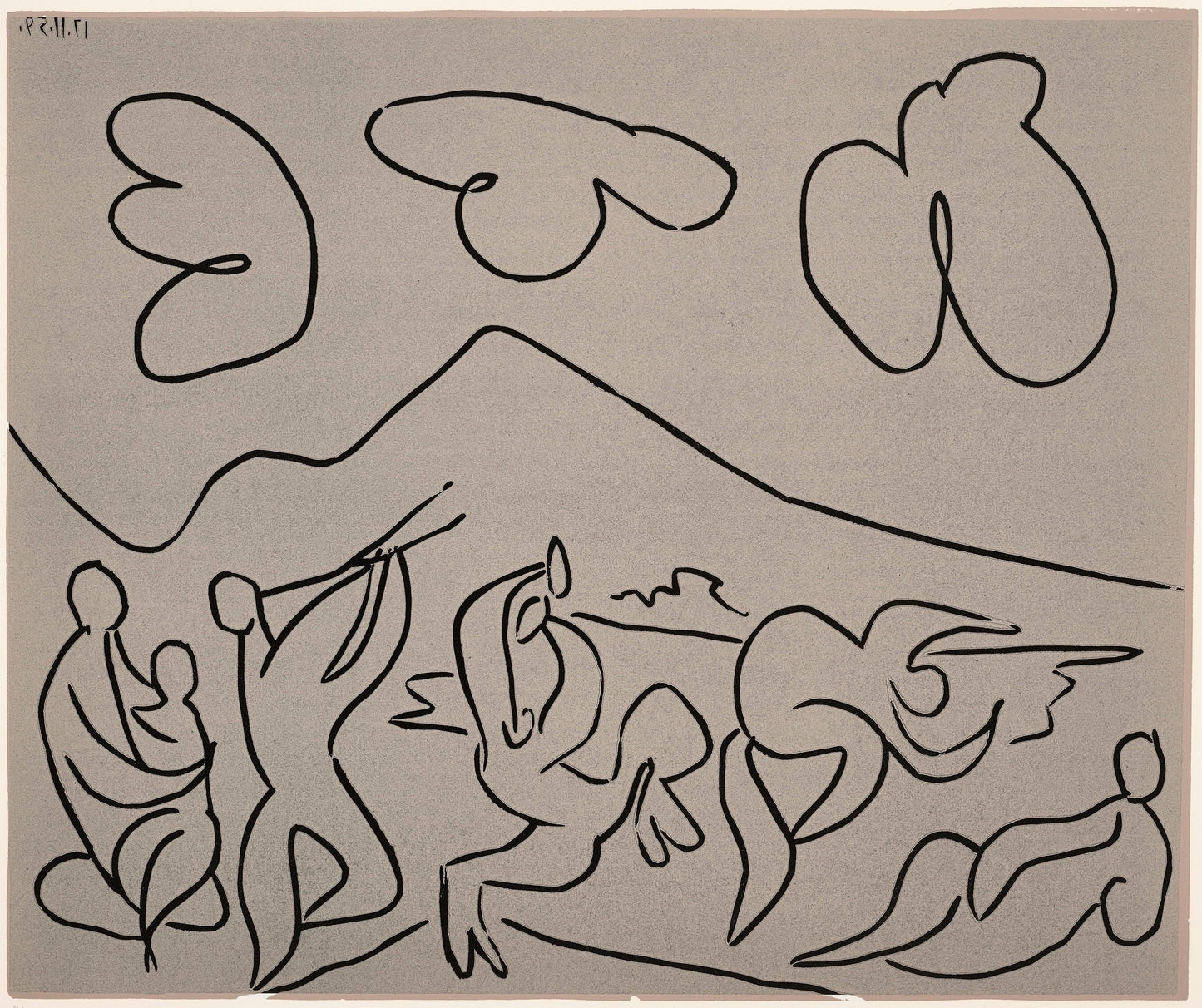 Pablo Picasso, Bacchanale (Orozco 214), Grabados Al Linleo, Linocut