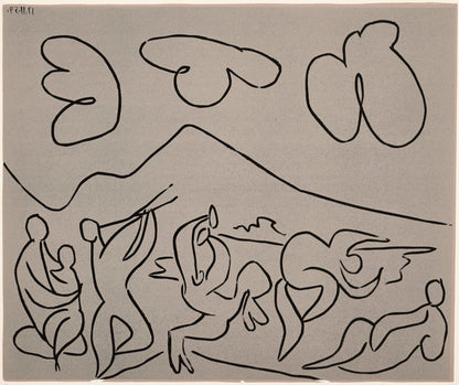 Pablo Picasso, Bacchanale (Orozco 214), Grabados Al Linleo, Linocut