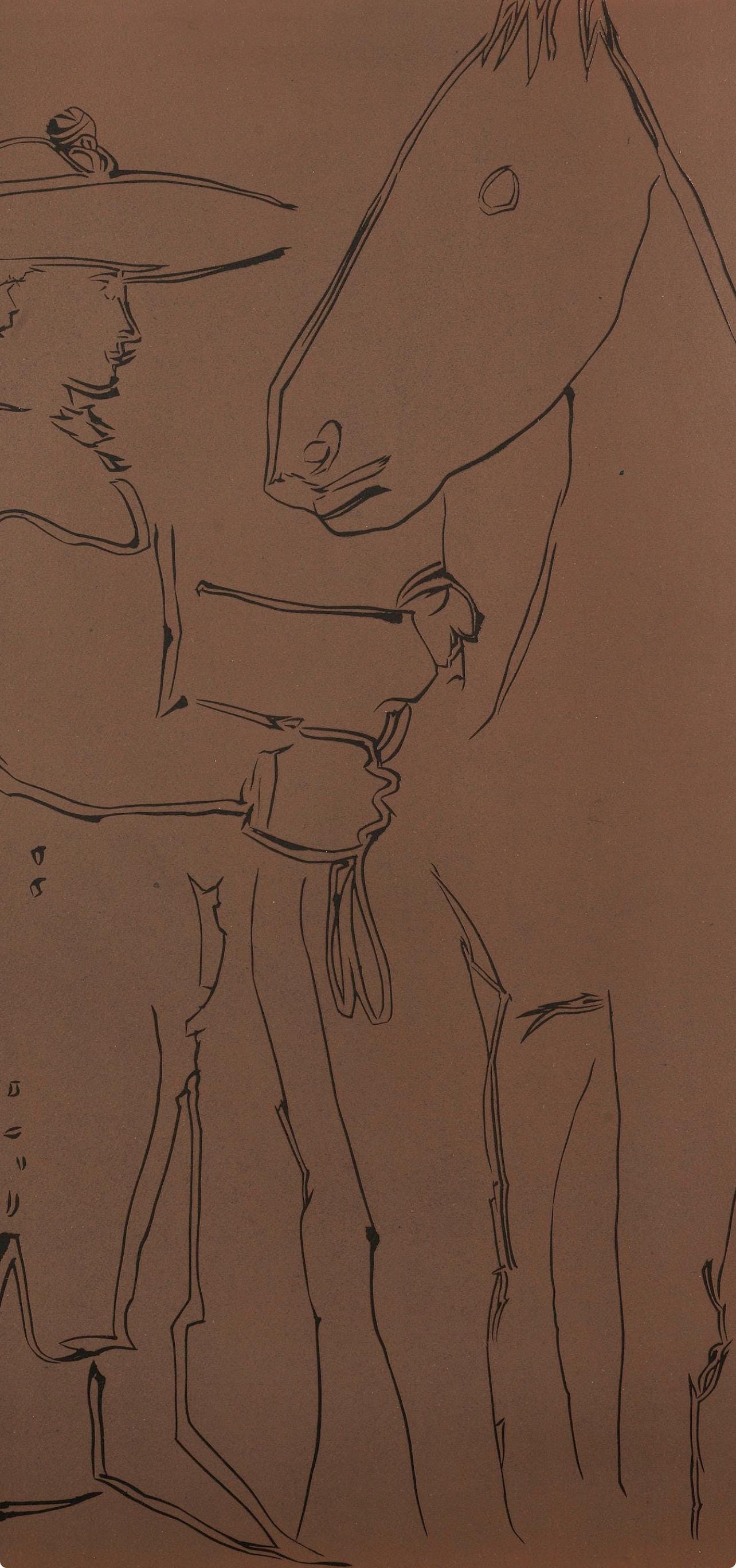 Pablo Picasso, Picador Et Cheval (Orozco 214), Grabados Al Linleo, Linocut