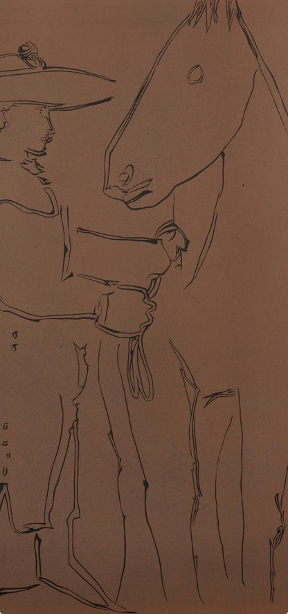 Pablo Picasso, Picador Et Cheval (Orozco 214), Grabados Al Linleo, Linocut