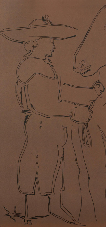 Pablo Picasso, Picador Et Cheval (Orozco 214), Grabados Al Linleo, Linocut