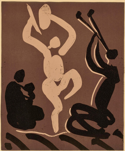 Pablo Picasso, Mre, Danseur Et Musicien (Orozco 214), Grabados Al Linleo, Linocut