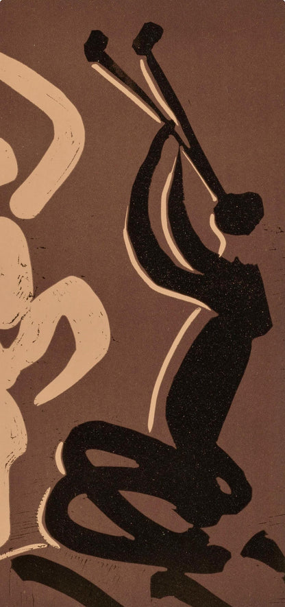 Pablo Picasso, Mre, Danseur Et Musicien (Orozco 214), Grabados Al Linleo, Linocut