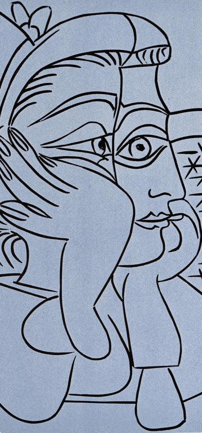 Pablo Picasso, Femme Accoude (Orozco 214), Grabados Al Linleo, Linocut