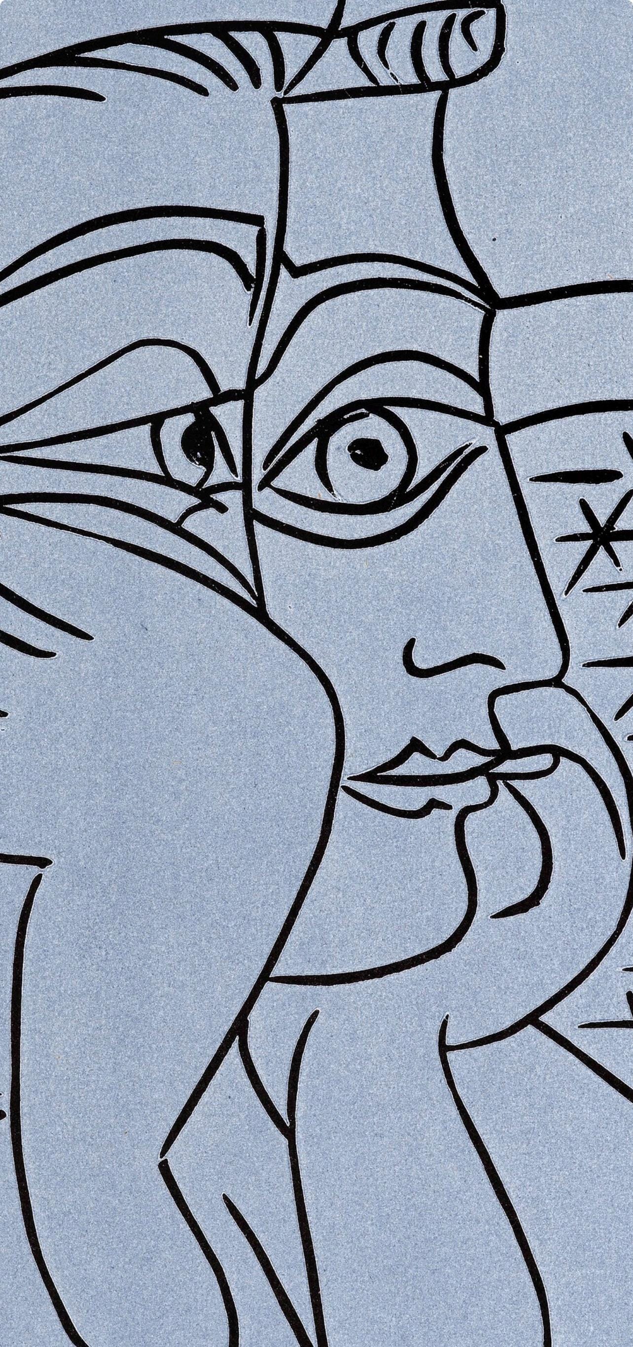 Pablo Picasso, Femme Accoude (Orozco 214), Grabados Al Linleo, Linocut