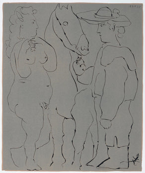 Pablo Picasso, Picador, Femme At Cheval (Orozco 214), Grabados Al Linleo, Linocut