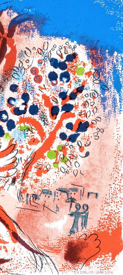 Marc Chagall, Composition, Lettre Mon Peintre Raoul Dufy, Lithograph