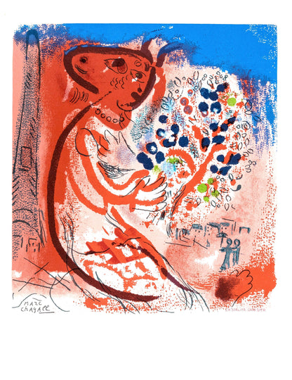Marc Chagall, Composition, Lettre Mon Peintre Raoul Dufy, Lithograph