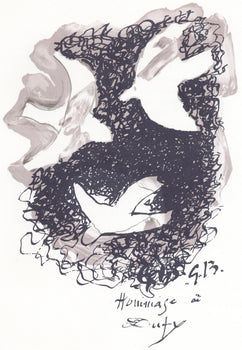 Georges Braque, Composition, Lettre Mon Peintre Raoul Dufy, Lithograph