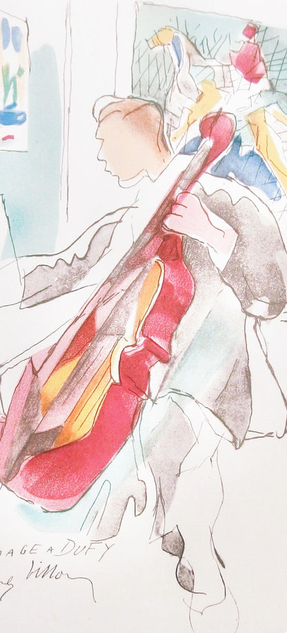 Jacques Villon, Composition, Lettre Mon Peintre Raoul Dufy, Lithograph