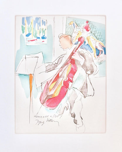 Jacques Villon, Composition, Lettre Mon Peintre Raoul Dufy, Lithograph