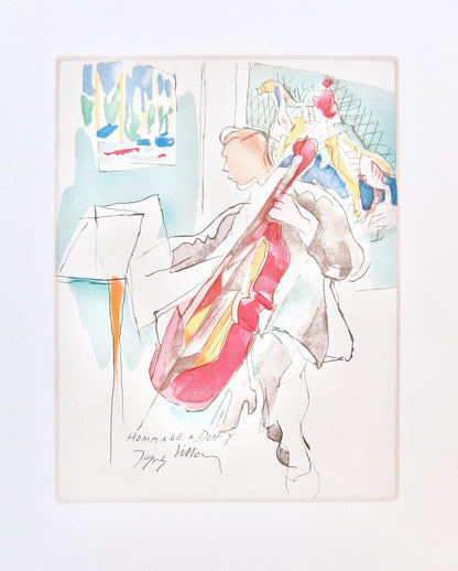 Jacques Villon, Composition, Lettre Mon Peintre Raoul Dufy, Lithograph