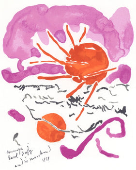 Andr Marchand, Composition, Lettre Mon Peintre Raoul Dufy, Lithograph